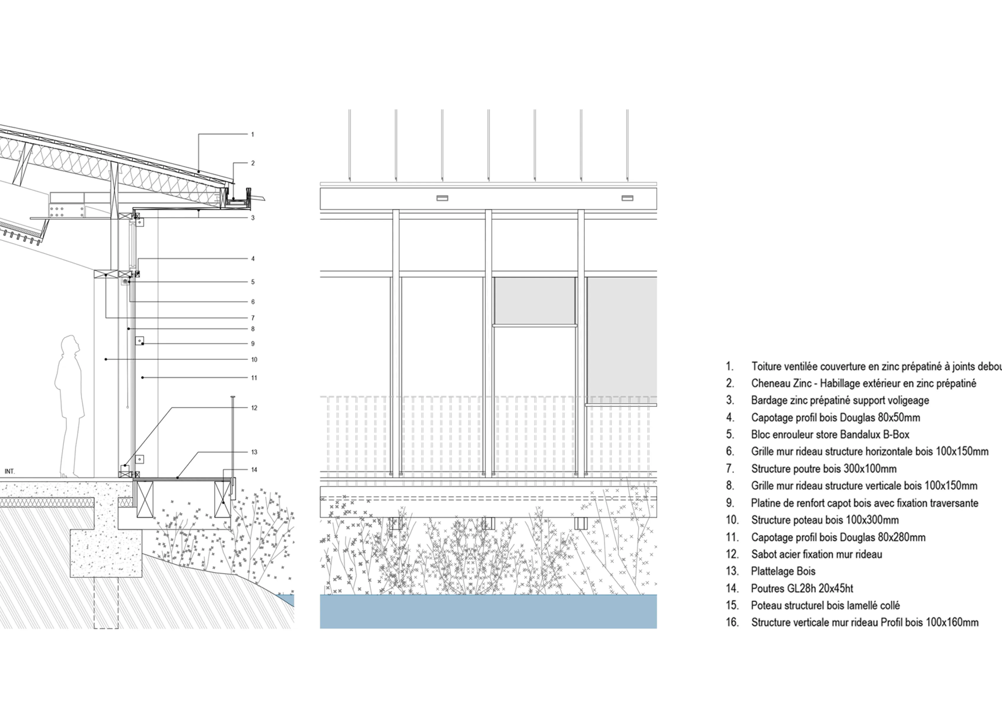 détail technique de façade