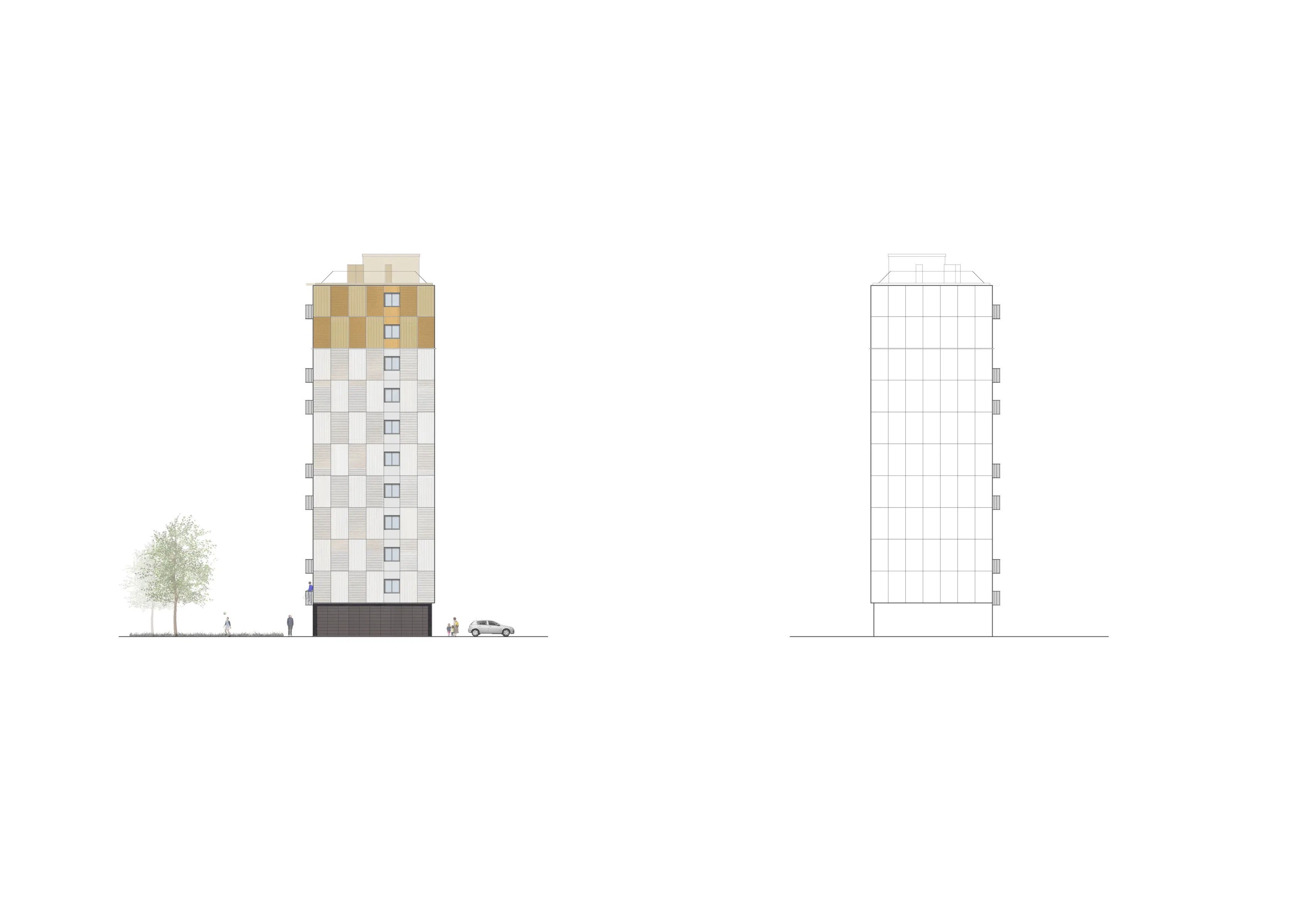 Joliot Curie - Façades Pignon Est _0