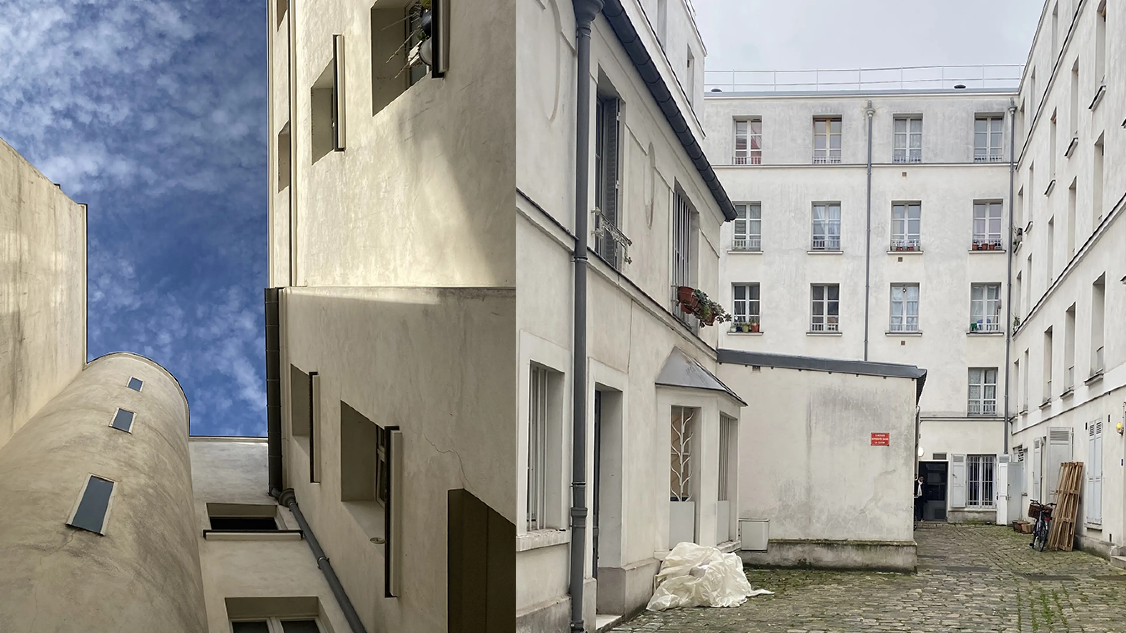 collage d'images de la cour